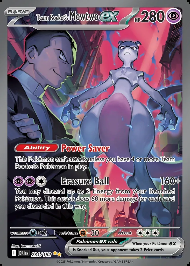 Team Rocket's Mewtwo ex, Destined Rivals 231/182
