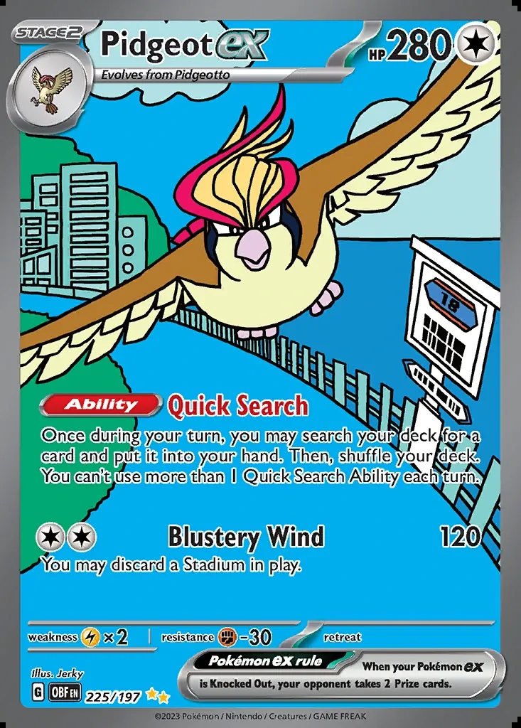 Pidgeot ex, Obsidian Flames 225/197