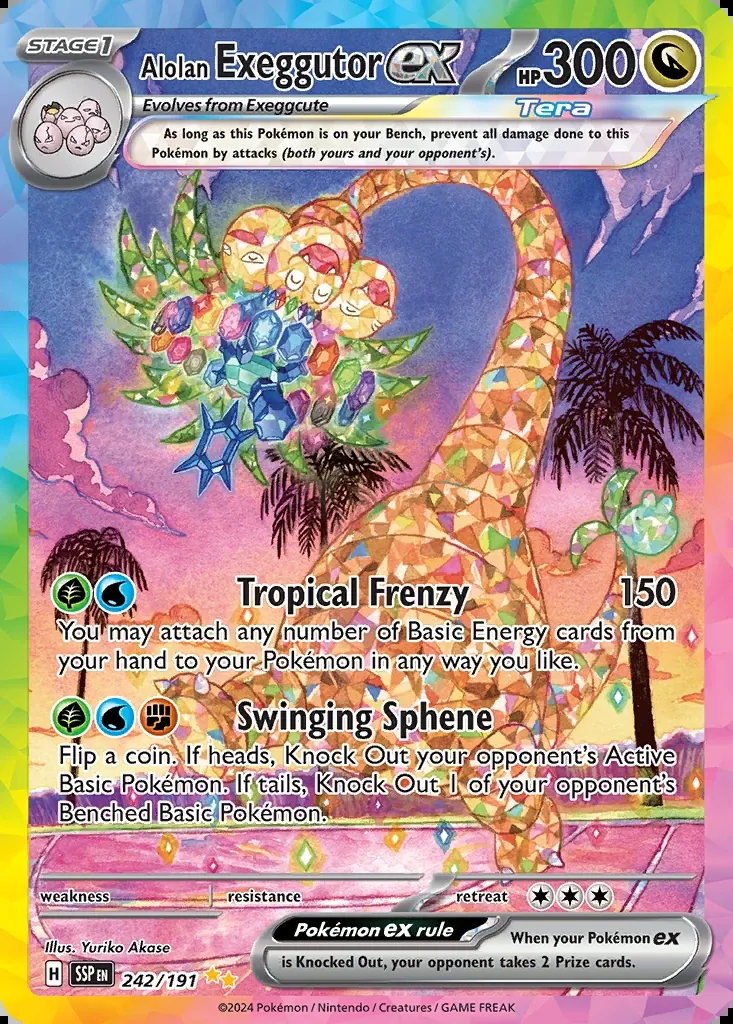 Alolan Exeggutor ex, Surging Sparks 242/191