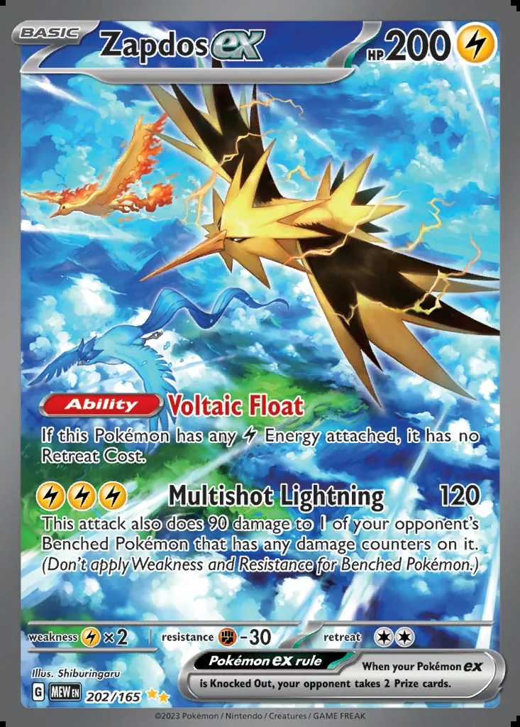 Zapdos ex, Pokémon 151 202/165