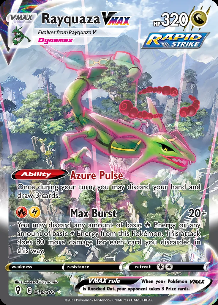 Rayquaza VMAX, Evolving Skies 218/203