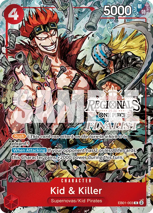 Kid & Killer (Offline Regional Finalist Card Set 2025 Vol.2), One Piece Promotion Cards EB01-003