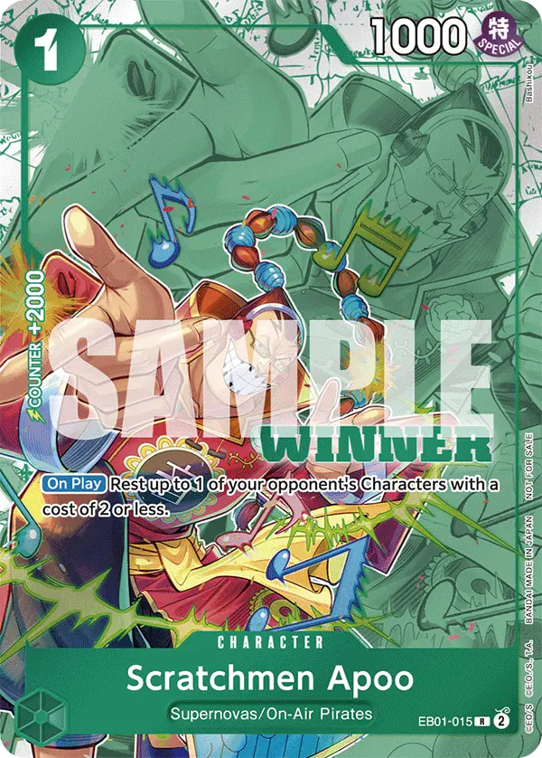 Scratchmen Apoo (Winner Pack 2025 Vol. 2), One Piece Promotion Cards EB01-015
