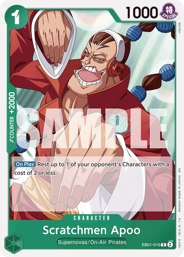 Scratchmen Apoo (Reprint), Starter Deck 24 GREEN Jewelry Bonney EB01-015