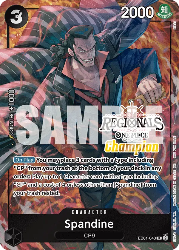 Spandine (Offline Regional Champion Card Set 2025 Vol.1), One Piece Promotion Cards EB01-043