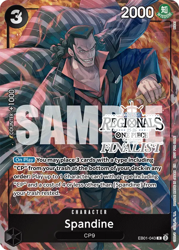Spandine (Online Regional Finalist Card Set 2025 Vol.1), One Piece Promotion Cards EB01-043