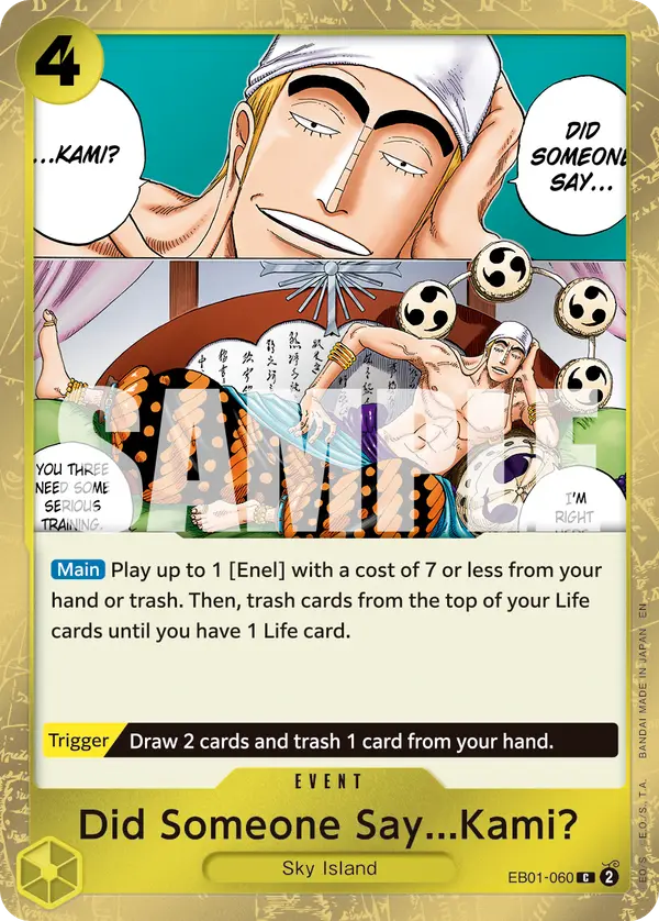 Did Someone Say...Kami? (Pirate Foil), Premium Booster -The Best- Vol. 2 EB01-060