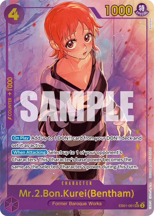 Mr.2.Bon.Kurei (Bentham Alt Art), Extra Booster: Memorial Collection EB01-061