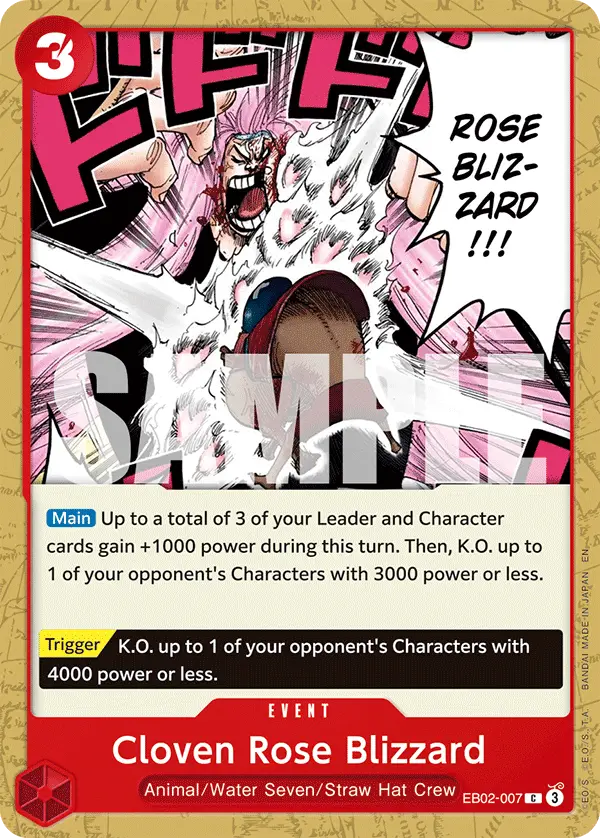 Cloven Rose Blizzard, Extra Booster: Anime 25th Collection EB02-007