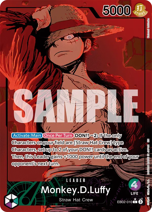 Monkey.D.Luffy (Alt Art), Extra Booster: Anime 25th Collection EB02-010