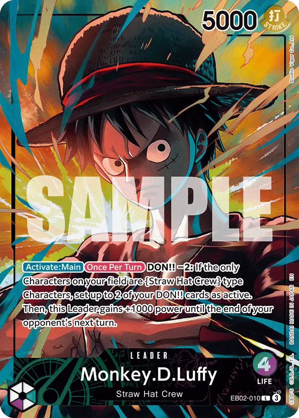 Monkey.D.Luffy (Official Playmat Limited Edition Vol.5), One Piece Promotion Cards EB02-010