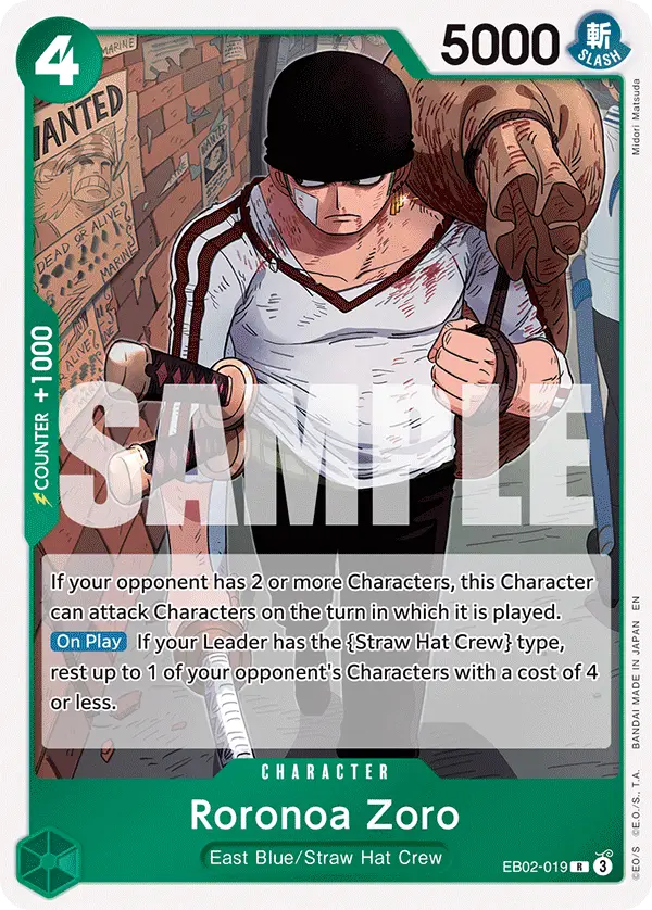 Roronoa Zoro (Zoro Deck), Learn Together Deck Set EB02-019