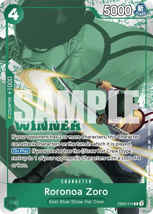 Roronoa Zoro (Winner Pack 2025 Vol. 3), One Piece Promotion Cards EB02-019