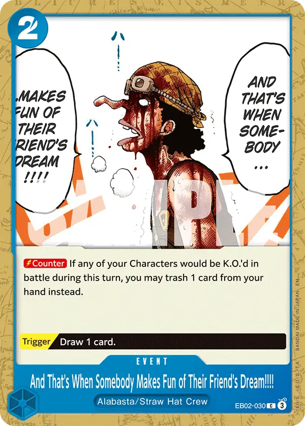 And That's When Somebody Makes Fun of Their Friend's Dream!!!!, Extra Booster: Anime 25th Collection EB02-030