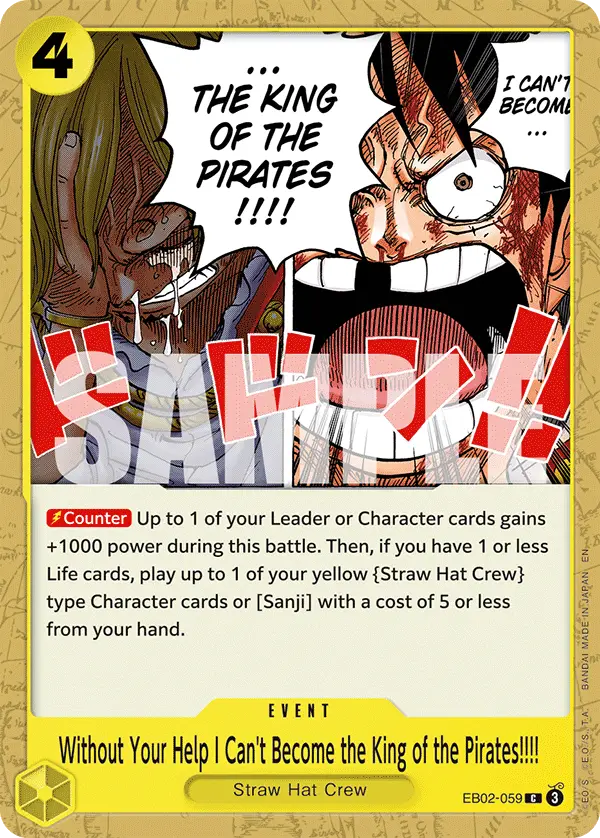 Without Your Help I Can't Become the King of the Pirates!!!!, Extra Booster: Anime 25th Collection EB02-059
