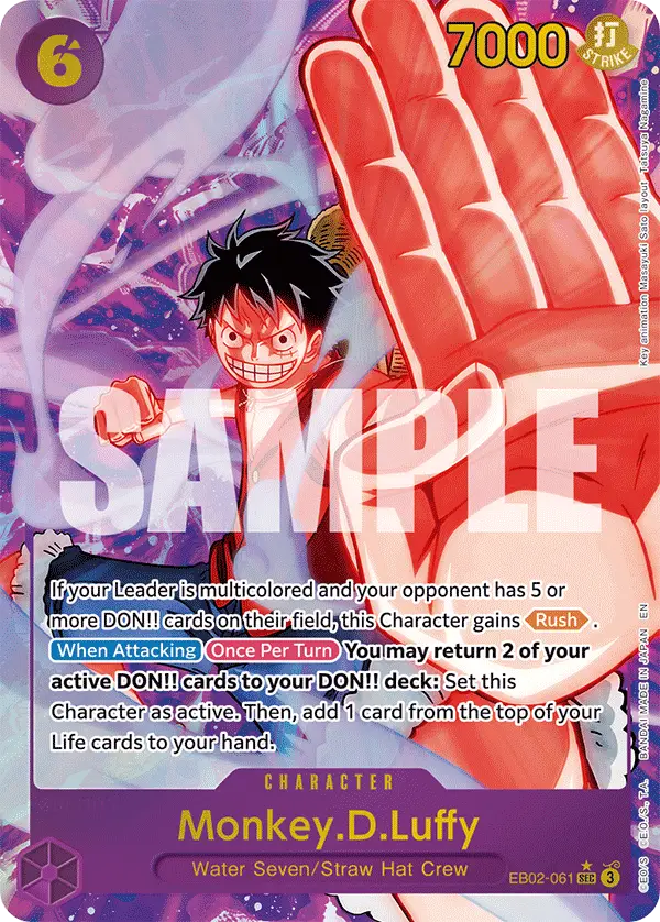 Monkey.D.Luffy (Alt Art), Extra Booster: Anime 25th Collection EB02-061
