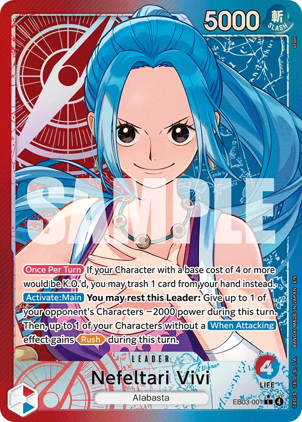 Nefeltari Vivi (Alt Art), Extra Booster: One Piece Heroines Edition EB03-001