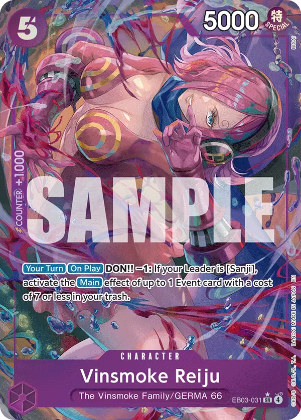 Vinsmoke Reiju (Alt Art), Extra Booster: One Piece Heroines Edition EB03-031