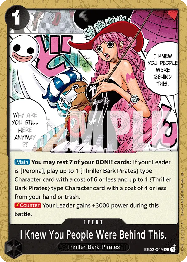 I Knew You People Were Behind This., Extra Booster: One Piece Heroines Edition EB03-049