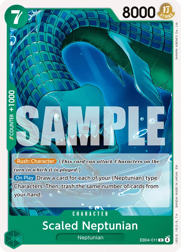 Scaled Neptunian, The Azure Sea's Seven Release Event Cards EB04-011
