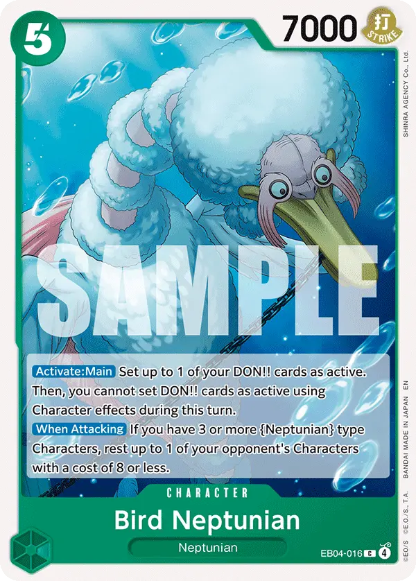 Bird Neptunian, The Azure Sea's Seven Release Event Cards EB04-016