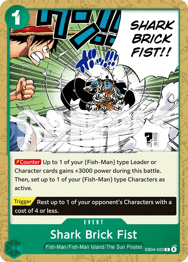 Shark Brick Fist, The Azure Sea's Seven Release Event Cards EB04-020