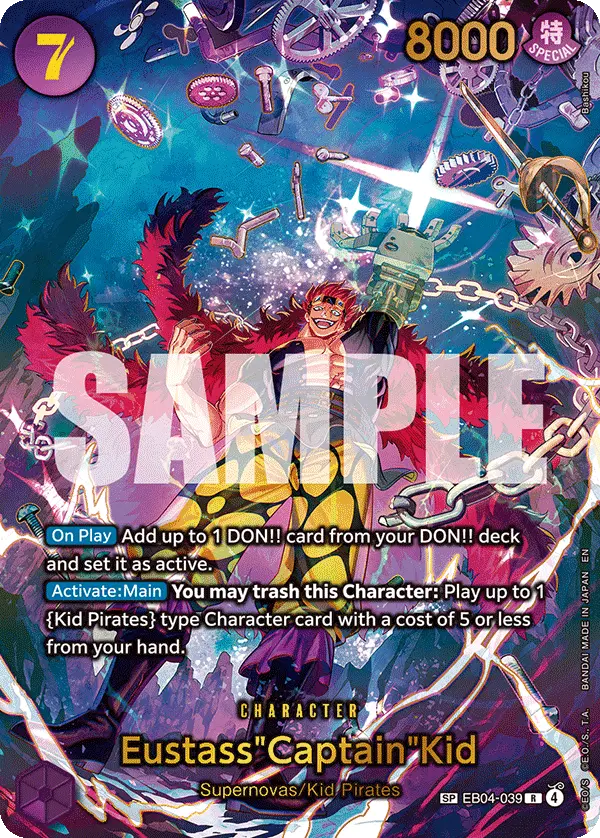 Eustass"Captain"Kid (SP), The Azure Sea's Seven EB04-039