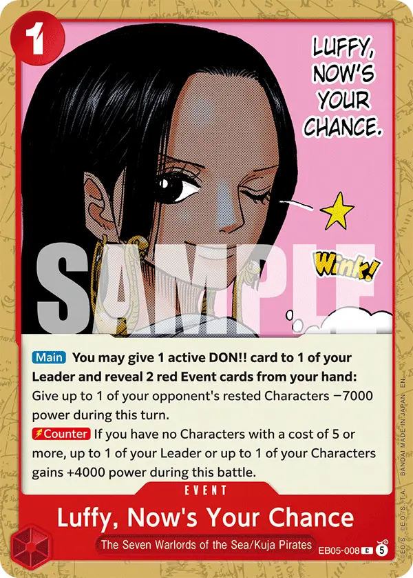 Luffy, Now's Your Chance, Extra Booster: One Piece Heroines Edition Vol. 2 EB05-008