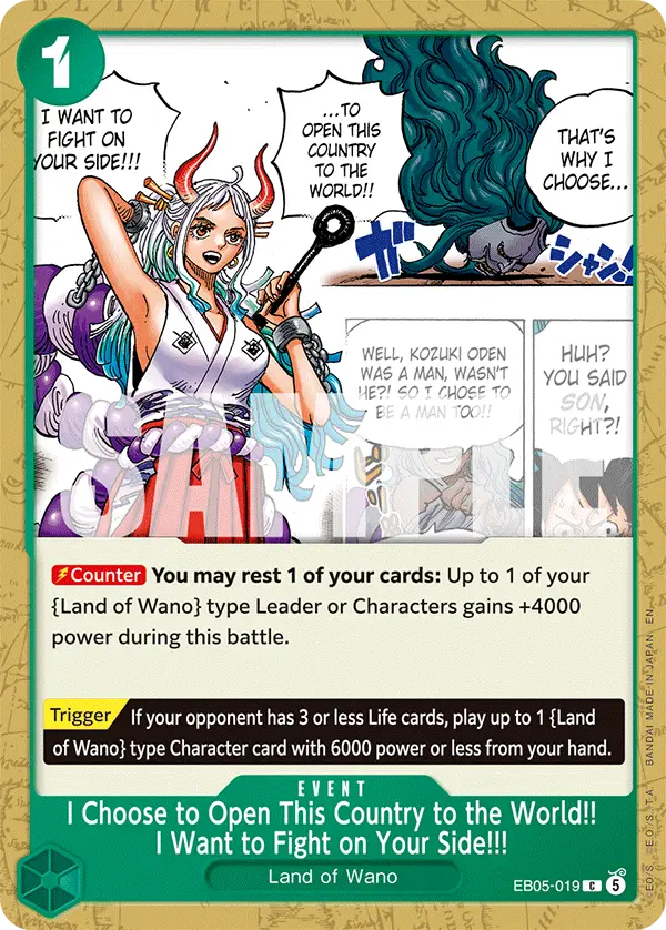 I Choose to Open This Country to the World!! I Want to Fight on Your Side!!!, Extra Booster: One Piece Heroines Edition Vol. 2 EB05-019