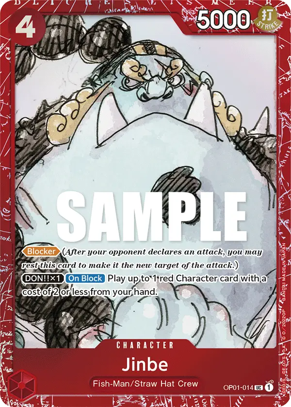 Jinbe (Premium Card Collection -ONE PIECE FILM RED Edition-), One Piece Promotion Cards OP01-014