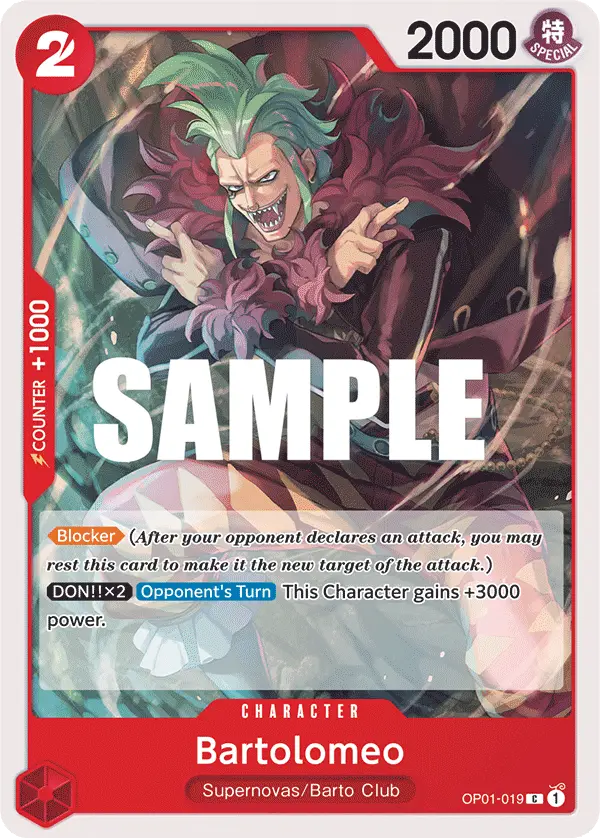 Bartolomeo, One Piece Demo Deck Cards OP01-019