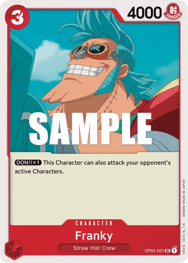 Franky, One Piece Demo Deck Cards OP01-021