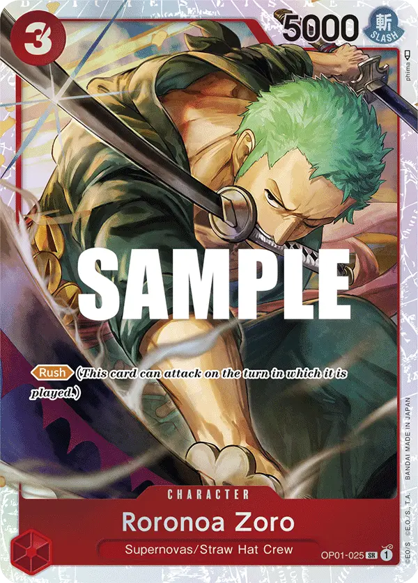 Roronoa Zoro (Ultra Deck: The Three Captains), One Piece Promotion Cards OP01-025