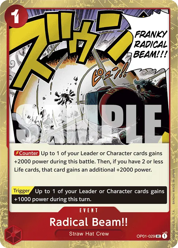 Radical Beam!! (Jolly Roger Foil), Premium Booster -The Best- OP01-029