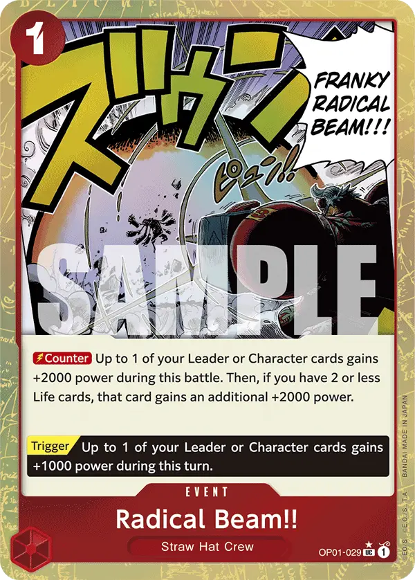 Radical Beam!! (Textured Foil), Premium Booster -The Best- OP01-029