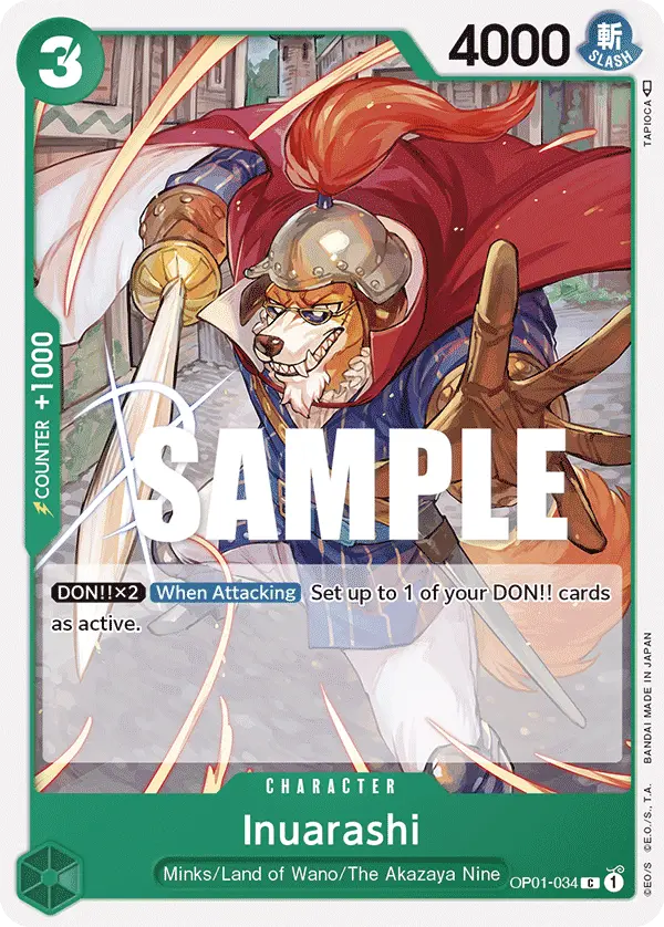 Inuarashi, Romance Dawn OP01-034
