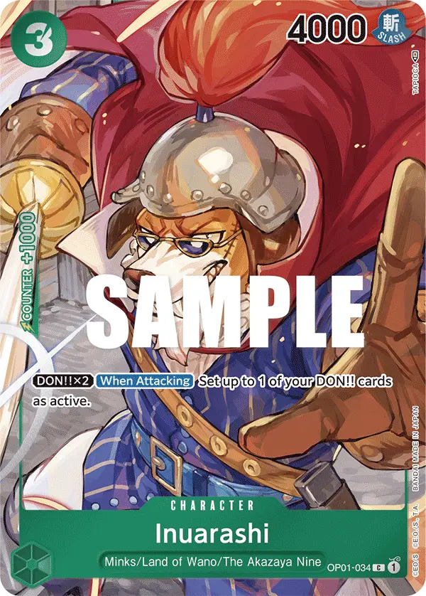 Inuarashi (Box Topper), Romance Dawn OP01-034