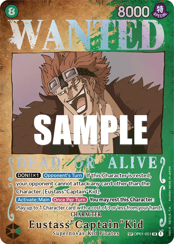 Eustass"Captain"Kid (Wanted Poster), Pillars of Strength OP01-051