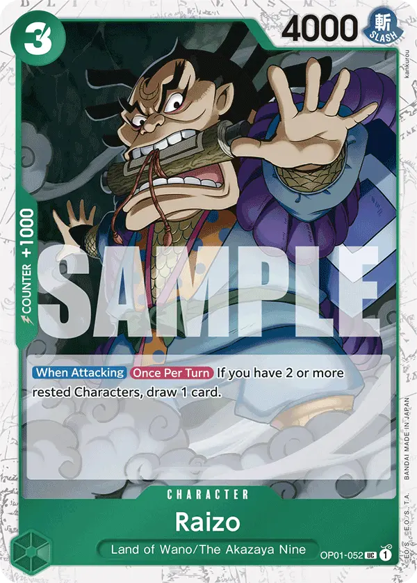 Raizo (Jolly Roger Foil), Premium Booster -The Best- OP01-052