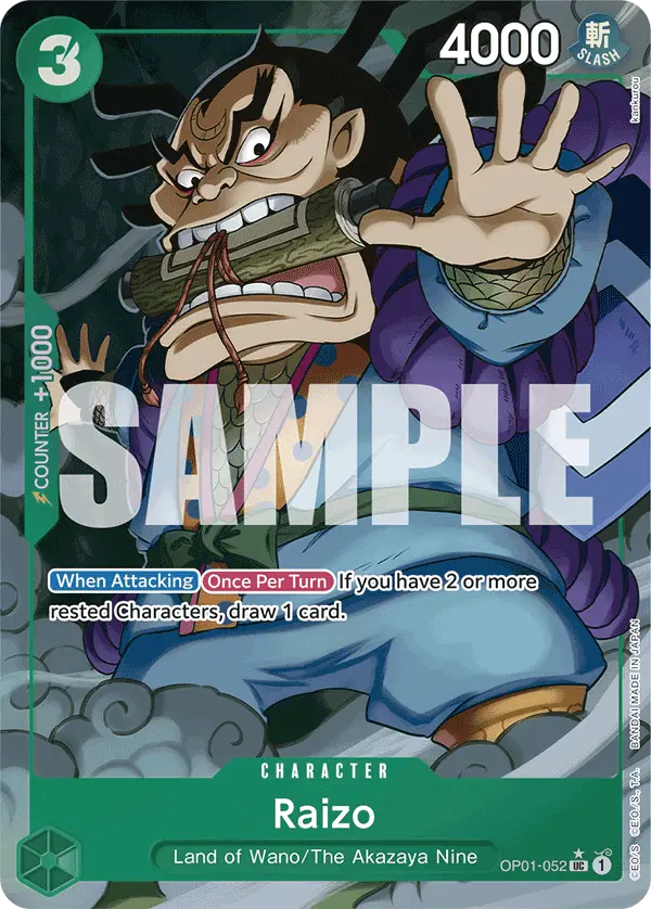 Raizo (Full Art), Premium Booster -The Best- OP01-052