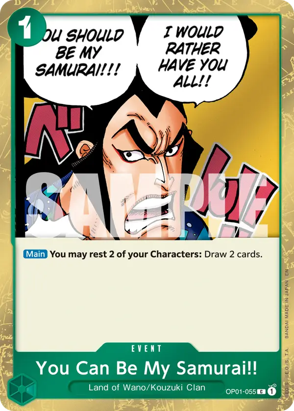 You Can Be My Samurai!! (Pirate Foil), Premium Booster -The Best- Vol. 2 OP01-055