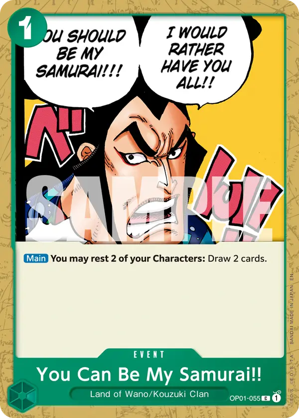 You Can Be My Samurai!! (Reprint), Premium Booster -The Best- Vol. 2 OP01-055