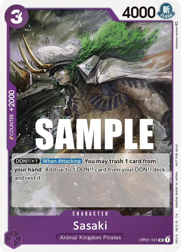 Sasaki (Event Pack Vol. 2), One Piece Promotion Cards OP01-101