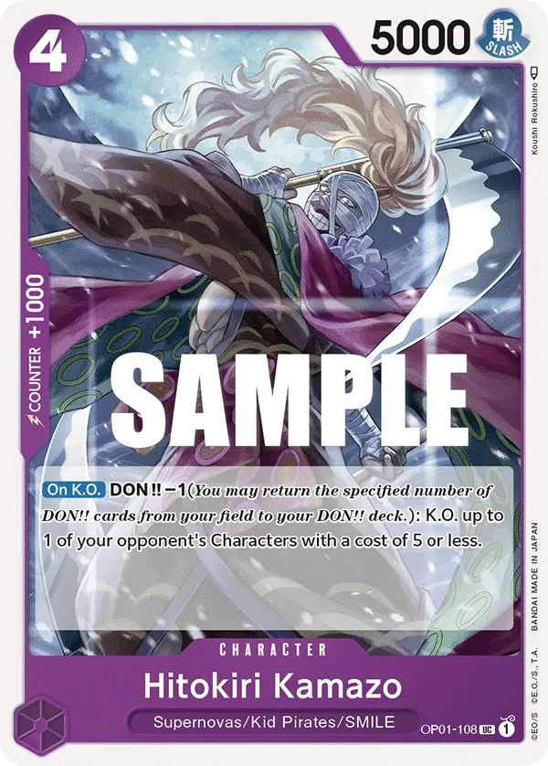 Hitokiri Kamazo, Romance Dawn OP01-108