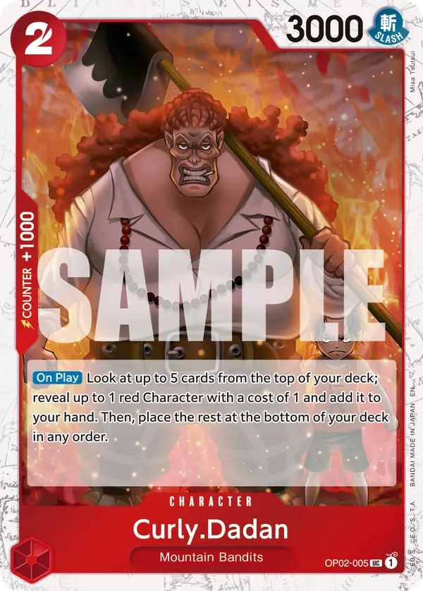 Curly.Dadan (Pirate Foil), Premium Booster -The Best- Vol. 2 OP02-005