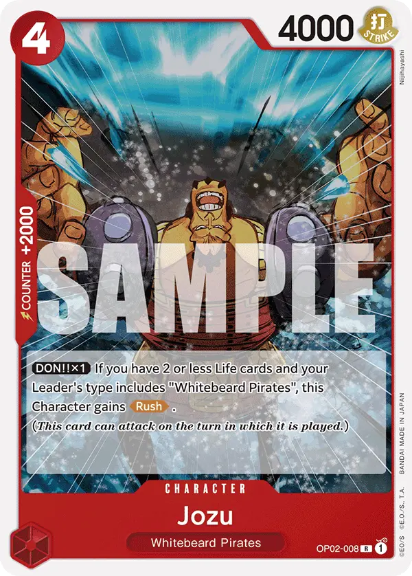 Jozu, Starter Deck 15 RED Edward.Newgate OP02-008