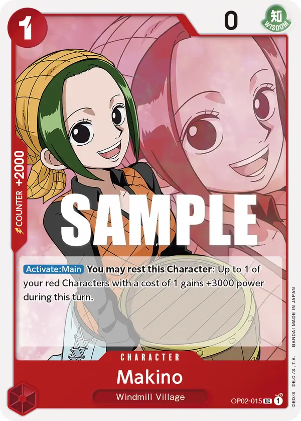 Makino, One Piece Demo Deck Cards OP02-015
