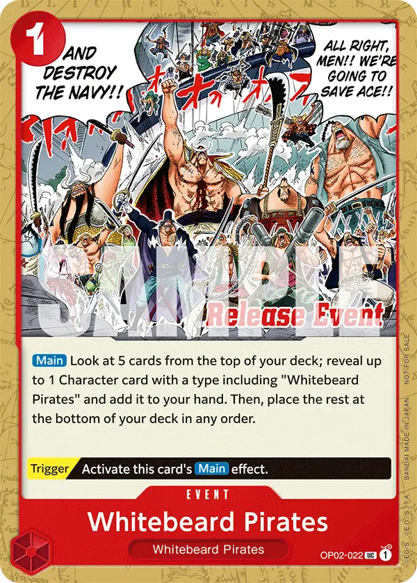 Whitebeard Pirates (ST15 - ST20 Release Event Pack), One Piece Promotion Cards OP02-022