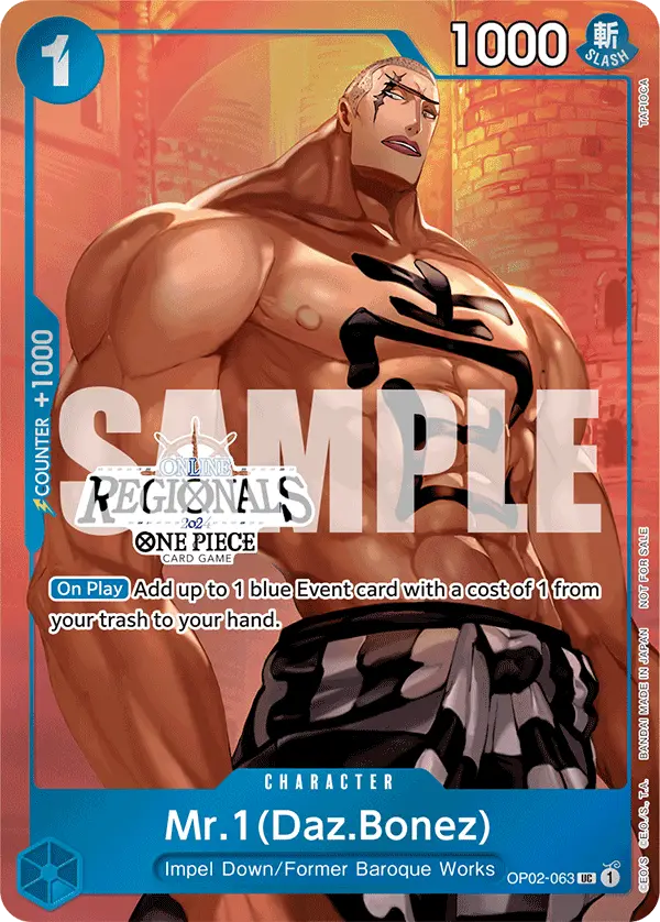 Mr.1 (Daz.Bonez Offline Regional 2024 Vol. 3), One Piece Promotion Cards OP02-063