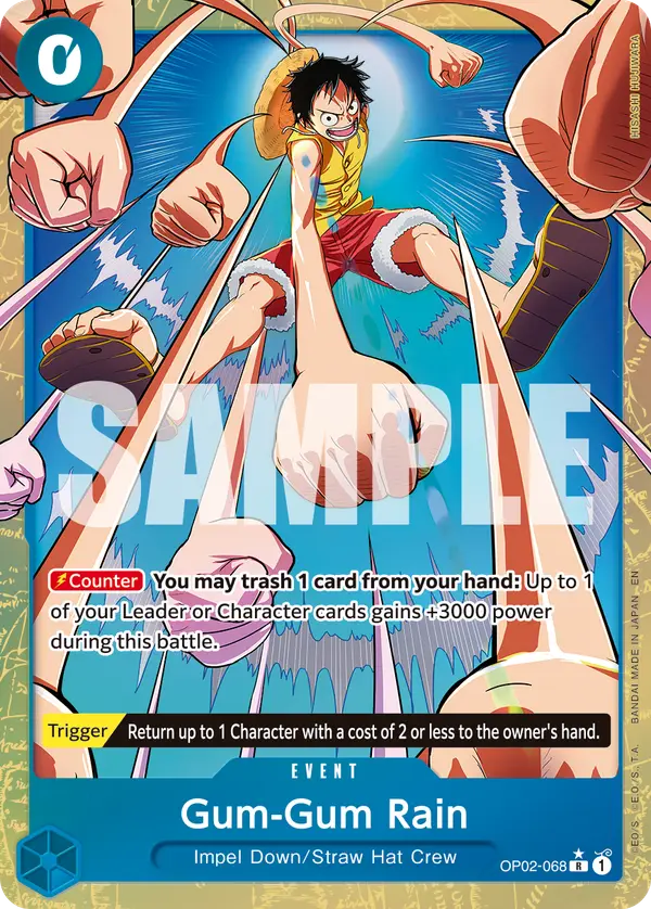 Gum-Gum Rain (Alt Art), Premium Booster -The Best- Vol. 2 OP02-068
